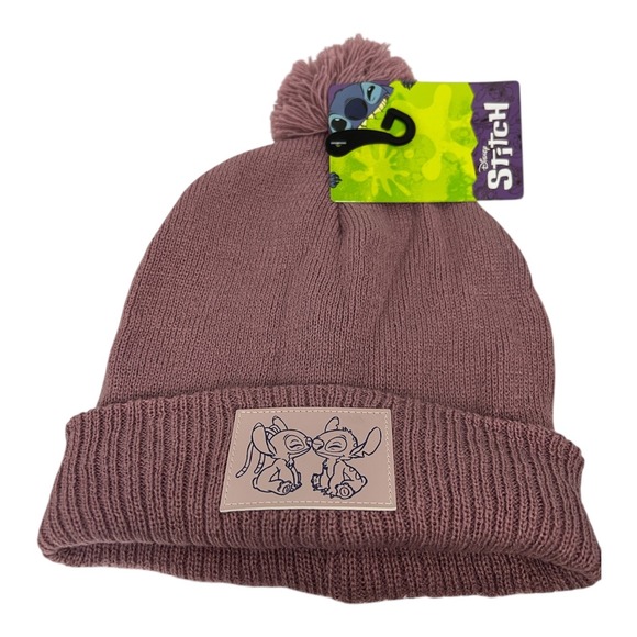 Disney Accessories - Disney Beanie Hat OSFM Pink Knit Pom Pom Adult One Size Fits Most